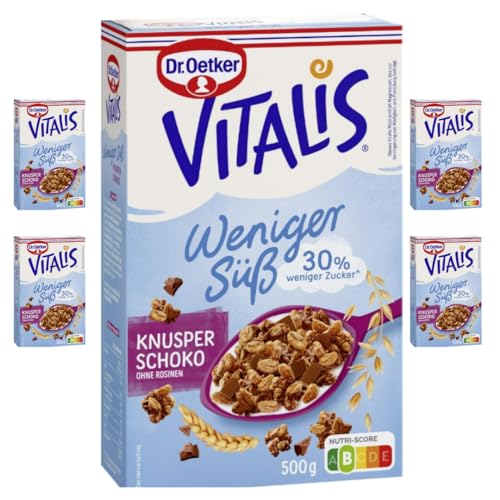 Weniger Süß Knusper Schoko Müsli 500 gr X 5 Packungen von Pufai