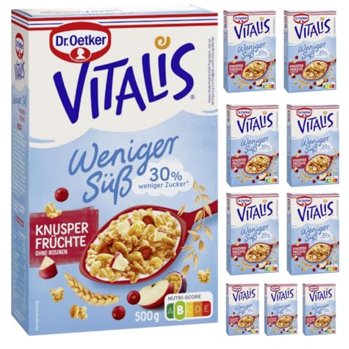 Weniger süß Knusper Früchte Müsli 500 g X 10 Packungen Weniger süß Knusper Früchte Müsli 500 g X 10 Packungen von Pufai