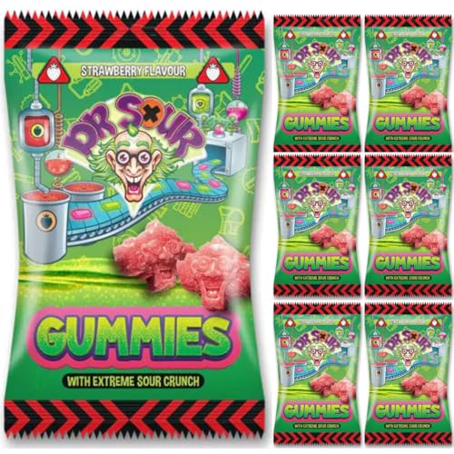 Dr. Sour Gummies Strawberry leckere Fruchtgummis mit extrem saurem Crunch-Pfirsich-Geschmack Fruchtbonbons 200 Gramm X 7 STÜCK Dr. Sour Gummies Strawberry leckere Fruchtgummis mit extrem saurem Crunch-Pfirsich-Geschmack Fruchtbonbons 200 Gramm X 7 STÜCK von Pufai