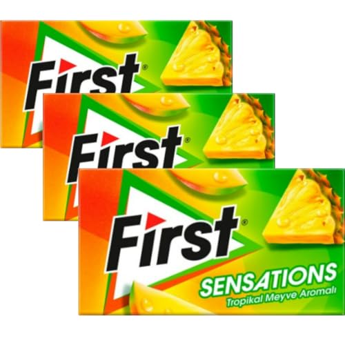First Sensations Kaugummi mit tropischem Fruchtgeschmack, 27 g, 3 Stück First Sensations Kaugummi mit tropischem Fruchtgeschmack, 27 g, 3 Stück von Pufai