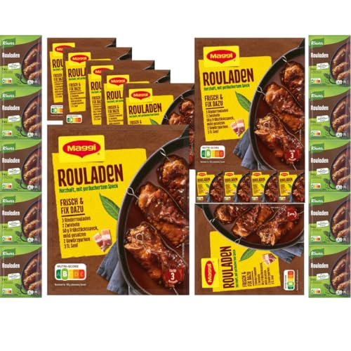 Fix Rouladen x 10 Stück + Maggi Fix für Rouladen 33 Gramm x 12 STÜCK mit PUFAI GROCERY Fix Rouladen x 10 Stück + Maggi Fix für Rouladen 33 Gramm x 12 STÜCK mit PUFAI GROCERY von Pufai