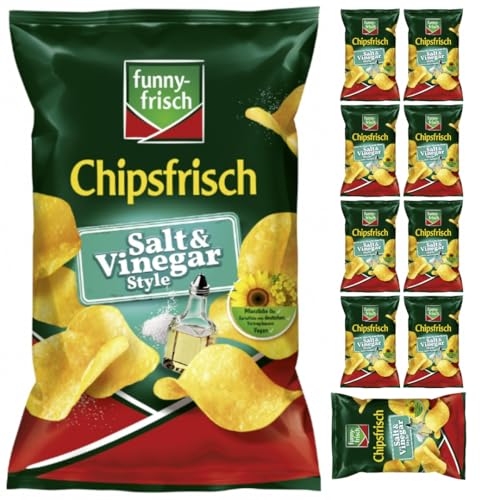 Funny-frisch Chipsfrisch Salt & Vinegar Style Chips Cracker 150 gramm x 10 Stück von Pufai