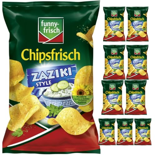 Funny-frisch Chipsfrisch Zaziki Style Chips Cracker 150 gramm x 10 Stück von Pufai