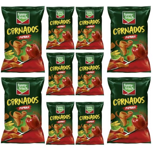 Funny-frisch Cornados Paprika Chips Cracker 80 gramm x 10 Stück Funny-frisch Cornados Paprika Chips Cracker 80 gramm x 10 Stück von Pufai