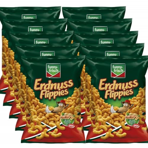 Funny-frisch Erdnuss Flippies chips crackers 200 gramm x 10 Stück von Pufai