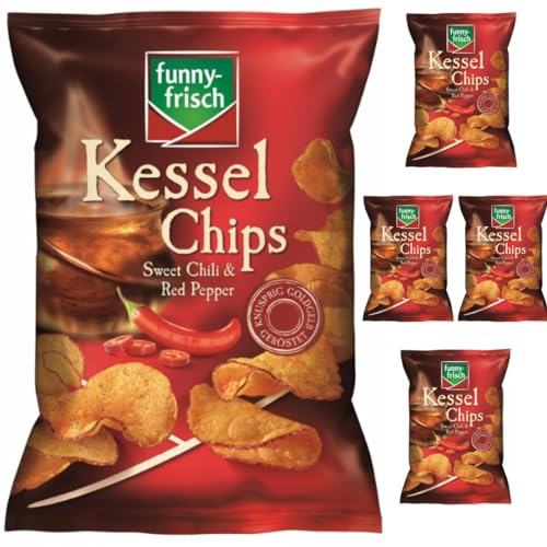 Funny-frisch Kessel Chips Sweet Chili & Red Pepper 120 gramm x 5 Stück Funny-frisch Kessel Chips Sweet Chili & Red Pepper 120 gramm x 5 Stück von Pufai