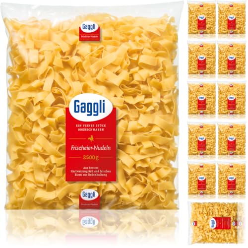 Gaggli Bandnudeln breit pasta nudeln 2500 gramm x 12 Stück von Pufai