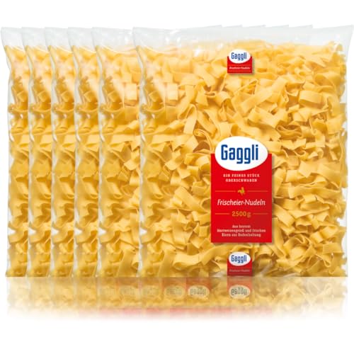 Gaggli Bandnudeln breit pasta nudeln 2500 gramm x 6 Stück von Pufai