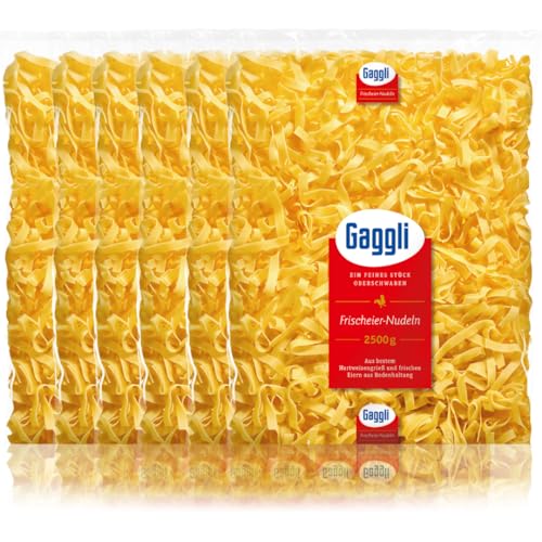 Gaggli Bandnudeln halbbreit pasta nudeln 2500 gramm x 6 Stück von Pufai