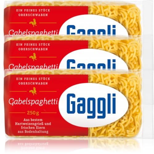 Gaggli Gabelspaghetti Nudeln pasta nudeln 250 gramm x 3 Stück von Pufai