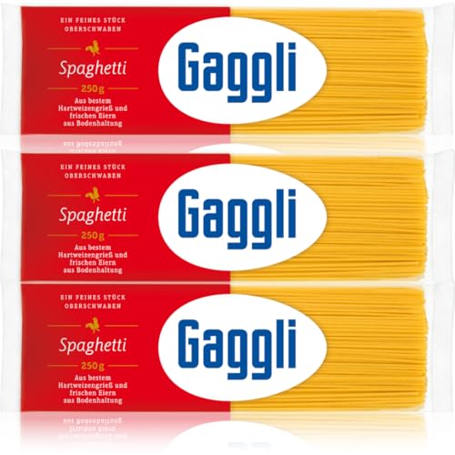Gaggli Spaghetti Nudeln pasta nudeln 250 gramm x 3 Stück von Pufai