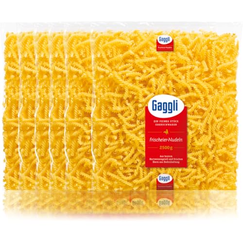 Gaggli Spiralen pasta nudeln 2500 gramm x 6 Stück von Pufai