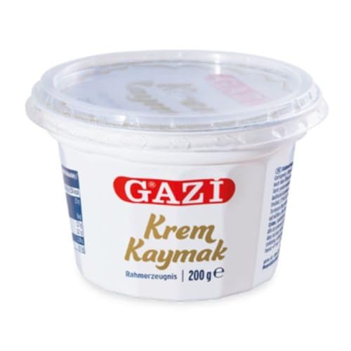 Gazi Creme Kaymak Cremeprodukt 100% KUHMILCH Fettgehalt von 23% 200 Gramm mit Pufai Lebensmittelgeschäft Gazi Creme Kaymak Cremeprodukt 100% KUHMILCH Fettgehalt von 23% 200 Gramm mit Pufai Lebensmittelgeschäft von Pufai