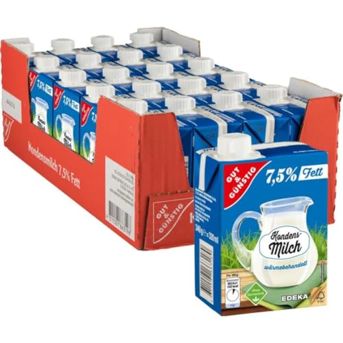 Gut&Günstig Kondensmilch Kaffeetraum 7.5% Fett im 320 Mililiter x 20 STÜCK mit Pufai Grocery Gratis Gut&Günstig Kondensmilch Kaffeetraum 7.5% Fett im 320 Mililiter x 20 STÜCK mit Pufai Grocery Gratis von Pufai