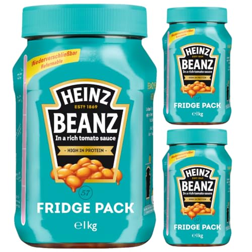 Heinz Baked Beanz Gebackene Bohnen in Tomatensauce 1000 Gramm x 3 STÜCK + Pufai von Pufai