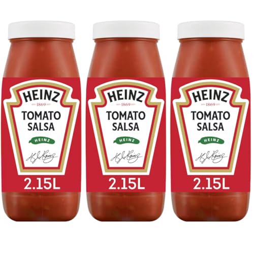Heinz Tomato Salsa Fruchtig, pikante Sauce auf Tomatenbasis mit großen Stücken roter und grüner Paprika und Zwiebeln 2,15 Lt x 3 STÜCK + pufai von Pufai