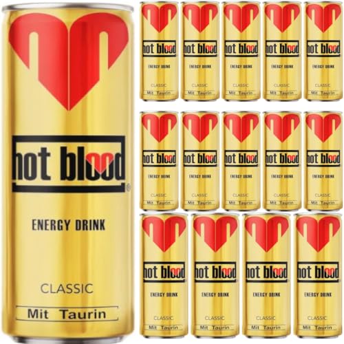 Hot Blood Energiegetränk Energy Drink Classic 330 ML x 15 Stück von Pufai