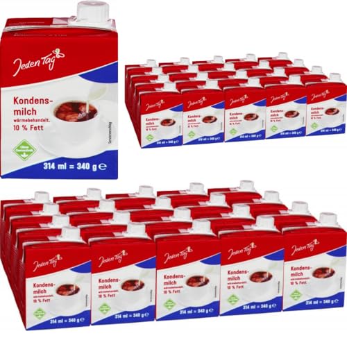 Jeden Tag Kondensmilch Kaffeetraum 10% Fett im 320 Mililiter x 40 STÜCK mit Pufai Grocery Gratis Jeden Tag Kondensmilch Kaffeetraum 10% Fett im 320 Mililiter x 40 STÜCK mit Pufai Grocery Gratis von Pufai