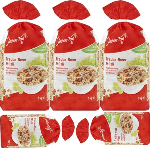 Jeden Tag Traube-Nuss-Müsli 1000 gramm x 5 STÜCK Jeden Tag Traube-Nuss-Müsli 1000 gramm x 5 STÜCK von Pufai