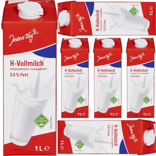 Jeden Tag haltbare milch H-Vollmilch 3,5% Fett 1000 Mililiter, 6 Er Jeden Tag haltbare milch H-Vollmilch 3,5% Fett 1000 Mililiter, 6 Er von Pufai