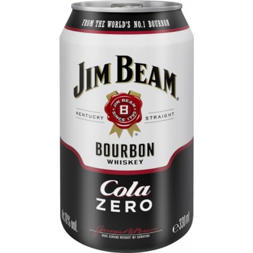 Jim Beam Bourbon Whiskey & Cola Zero (Einweg) 330 Milliliter 330 Milliliter von Pufai