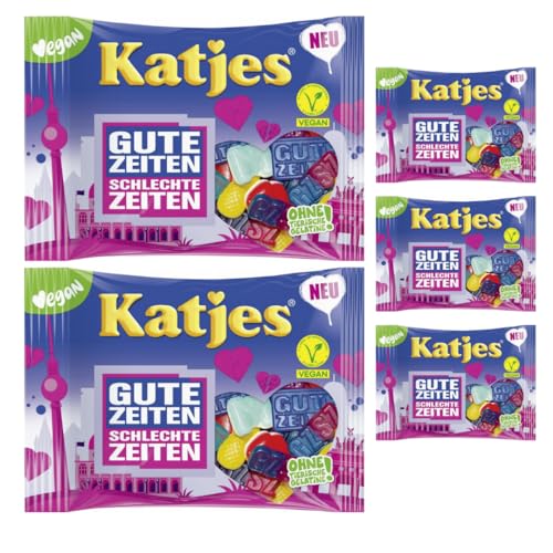 Katjes Gute Zeiten Schlechte Zeiten vegan Fruchtgummi 175 gr x 5 Stück von Pufai