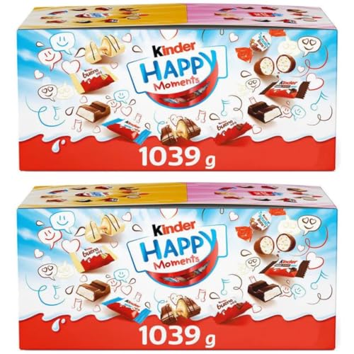 Kinder Minischokolade Happy Moments Mini Mix, Mini-Riegel, 334 Stück,2078 Gramm mit Pufai Grocery von Pufai