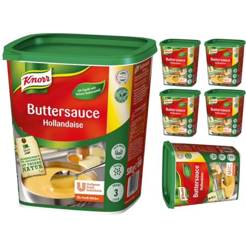 Knorr Buttersauce Hollandaise Sauce Soße 500 Gramm (3,5 Lt) x 6 STÜCK + Pufai von Pufai