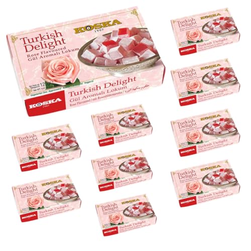 Koska, türkischer Genuss mit Rosengeschmack Türkische Süßwarenspezialität 125 gr x 10 Stück Koska, türkischer Genuss mit Rosengeschmack Türkische Süßwarenspezialität 125 gr x 10 Stück von Pufai
