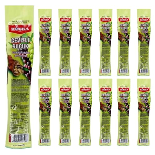 Koska Walnuss-Wurst-Dessert, kerzenförmiges Dessert mit Melasse, 80 gr x 13 STÜCK Koska Walnuss-Wurst-Dessert, kerzenförmiges Dessert mit Melasse, 80 gr x 13 STÜCK von Pufai