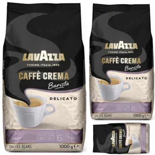 Lavazza Barista Caffe Crema Delicato ganze Bohnen Bohne Bohnen Coffee Kaffee 1000 gramm x 3 STÜCK von Pufai