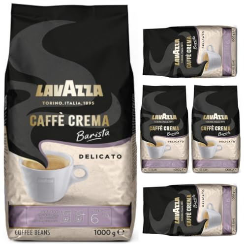 Lavazza Barista Caffe Crema Delicato ganze Bohnen Bohne Bohnen Coffee Kaffee 1000 gramm x 5 STÜCK von Pufai