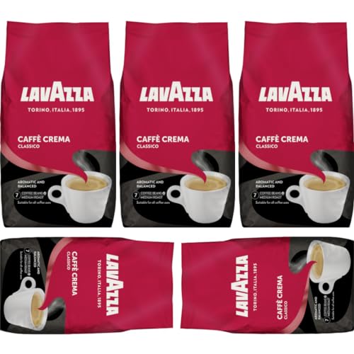 Lavazza Caffe Crema Classico Bohne Bohnen Coffee Kaffee 1000 gramm x 5 STÜCK von Pufai
