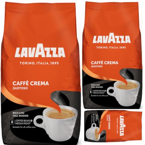Lavazza Caffe Crema Gustoso Bohnen Coffee Kaffee 1000 gramm x 3 STÜCK von Pufai