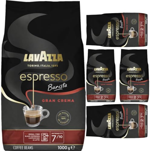 Lavazza Espresso Barista Gran Crema ganze Bohne Bohnen Coffee Kaffee 1000 gramm x 5 STÜCK von Pufai