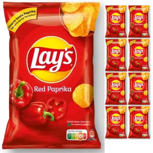 Lay's RED Paprika Chips 150 Gramm x 9 Stück von Pufai
