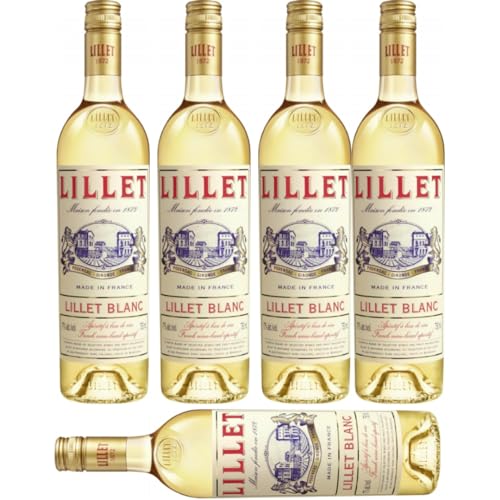 Lillet blanc Apéritif de France Aperitif auf Weinbasis 750 Milliliter x 5 STÜCK von Pufai