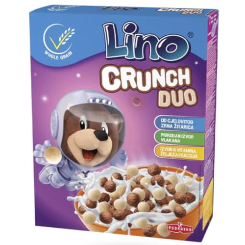 Lino Crunch Duo Muesli Cornflakes Cerealien 225 gramm schachtel von Pufai