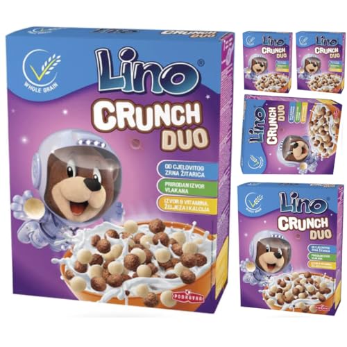 Lino Crunch Duo Muesli Cornflakes Cerealien 225 gramm x 5 Schachtel von Pufai