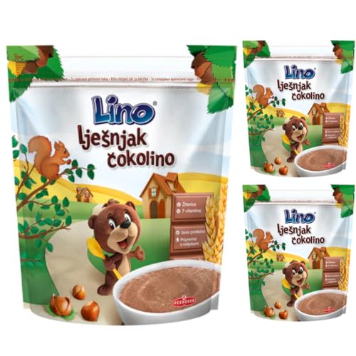 Lino Haselnuss Cokolino Beutel Muesli Cornflakes Cerealien 500 gramm x 3 STÜCK von Pufai