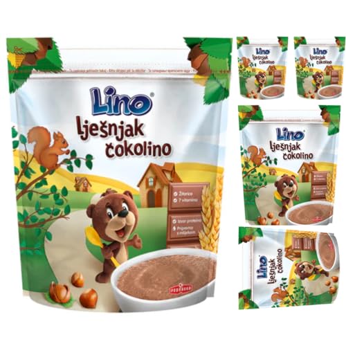 Lino Haselnuss Cokolino Beutel Muesli Cornflakes Cerealien 500 gramm x 5 STÜCK von Pufai