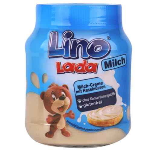 Lino Lada Milch und Haselnuss Creme Chocolate Spreads Schokoladenaufstriche 350 Gramm + pufai von Pufai