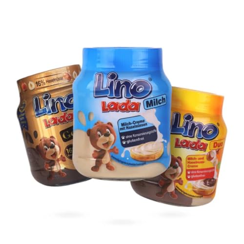 Lino Lada Probierpaket Nugat-Creme Chocolate Spreads Schokoladenaufstriche 750 Gramm von Pufai