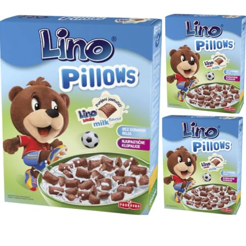 Lino Pillows mit weißer Lino Lada Füllung Muesli Cornflakes Cerealien 250 gramm x 3 Schachtel Lino Pillows mit weißer Lino Lada Füllung Muesli Cornflakes Cerealien 250 gramm x 3 Schachtel von Pufai