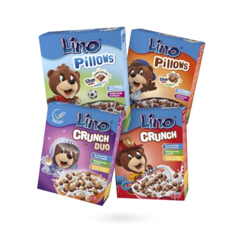 Lino Pillows & Crunch Probierpaket Beutel Muesli Cornflakes Cerealien 950 gramm von Pufai