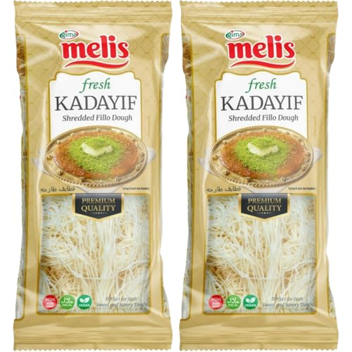 Melis Pastry Threads Fresh Kadayif Dessert im türkischen Stil, 400 g, 2 Packungen pufai von Pufai