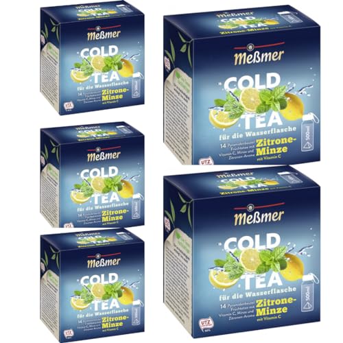 Meßmer Cold Tea Zitrone-Minze 14ST * 38,5G x 5 Packungen von Pufai
