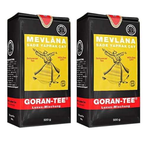 Mevlana Goran-Tee Luxus-Mischung Tee Schwarzer Tee lose 500g X 2 PACKUNGEN von Pufai