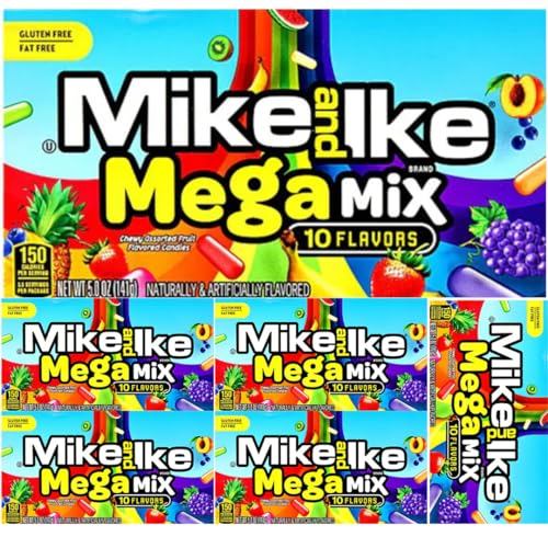 Mike and Ike Mega Mix Gummi Fruchtbonbons 141 Gramm X 6 STÜCK von Pufai