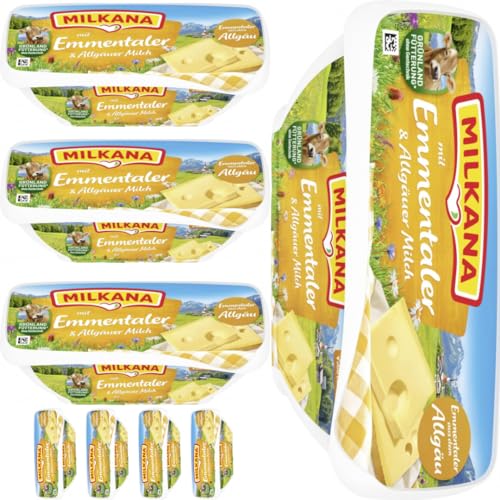 Milkana Schmelzkäse mit Emmentaler Frischkäse käse 190 gramm x 8 STÜCK [Frischegarantie] von Pufai